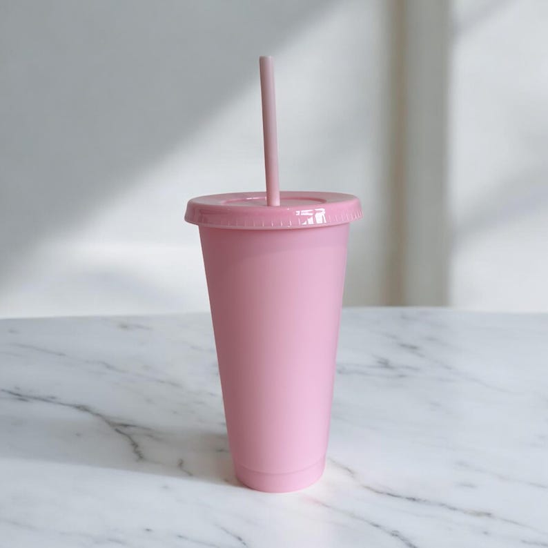 Pink cold cup 24oz